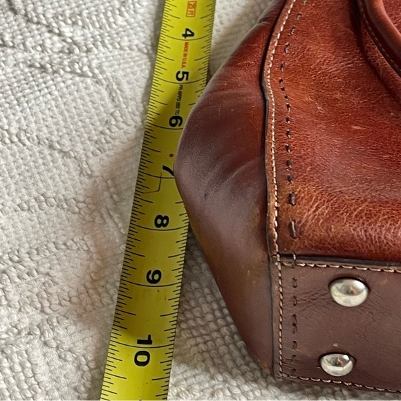 Vintage Fossil Sedona II Italian Cognac/Brown Leather Scoop Purse w/ Feet - Picture 11 of 11